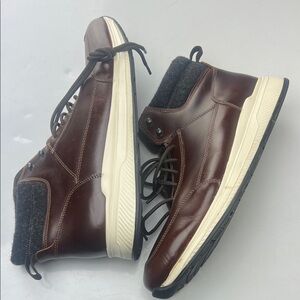 Johnston & Murphy Dark Brown Leather Sneaker Boots